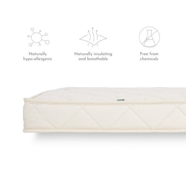 The Little Green Sheep Twist Natural Cot Mattress 70x140cm