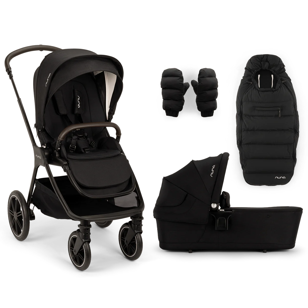 Nuna Triv LX Complete Arra Flex + Base Curve Bundle - Caviar