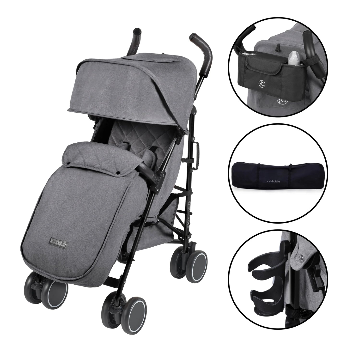Ickle Bubba Discovery Stroller - Graphite Grey