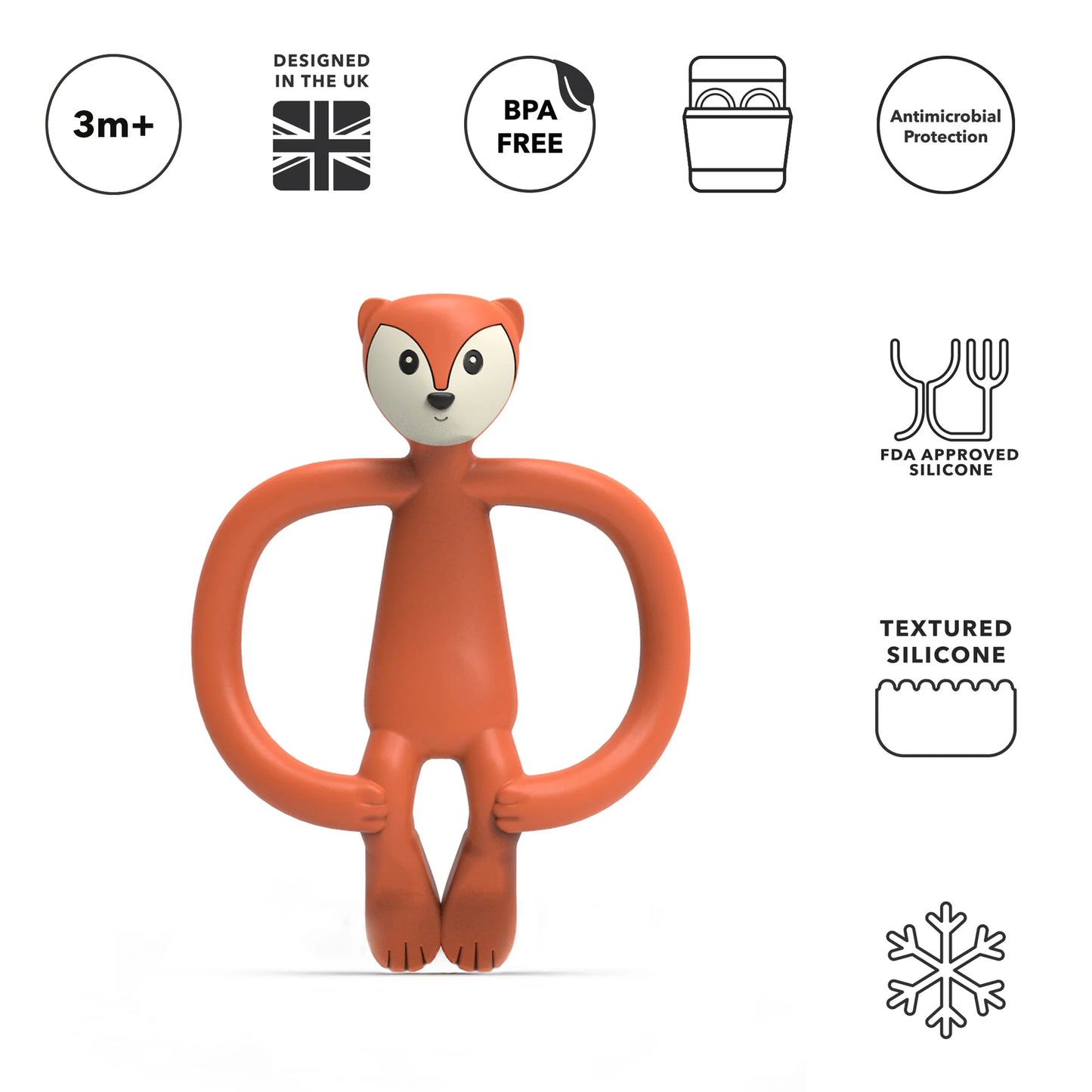 Matchstick Monkey Animal Teether - Fudge Fox