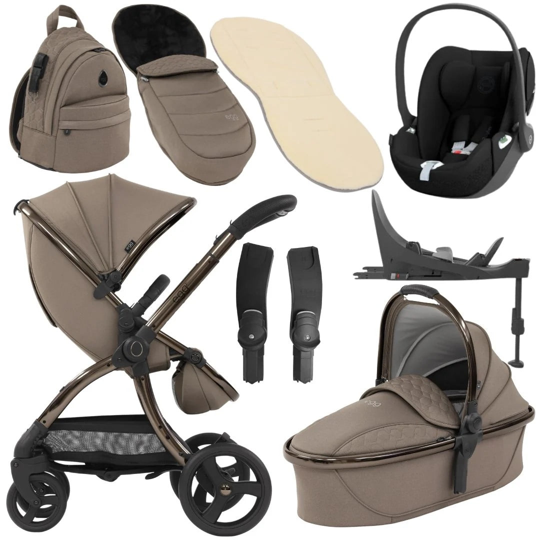 egg3 Luxury Bundle with Cybex Cloud T Car Seat Mink
