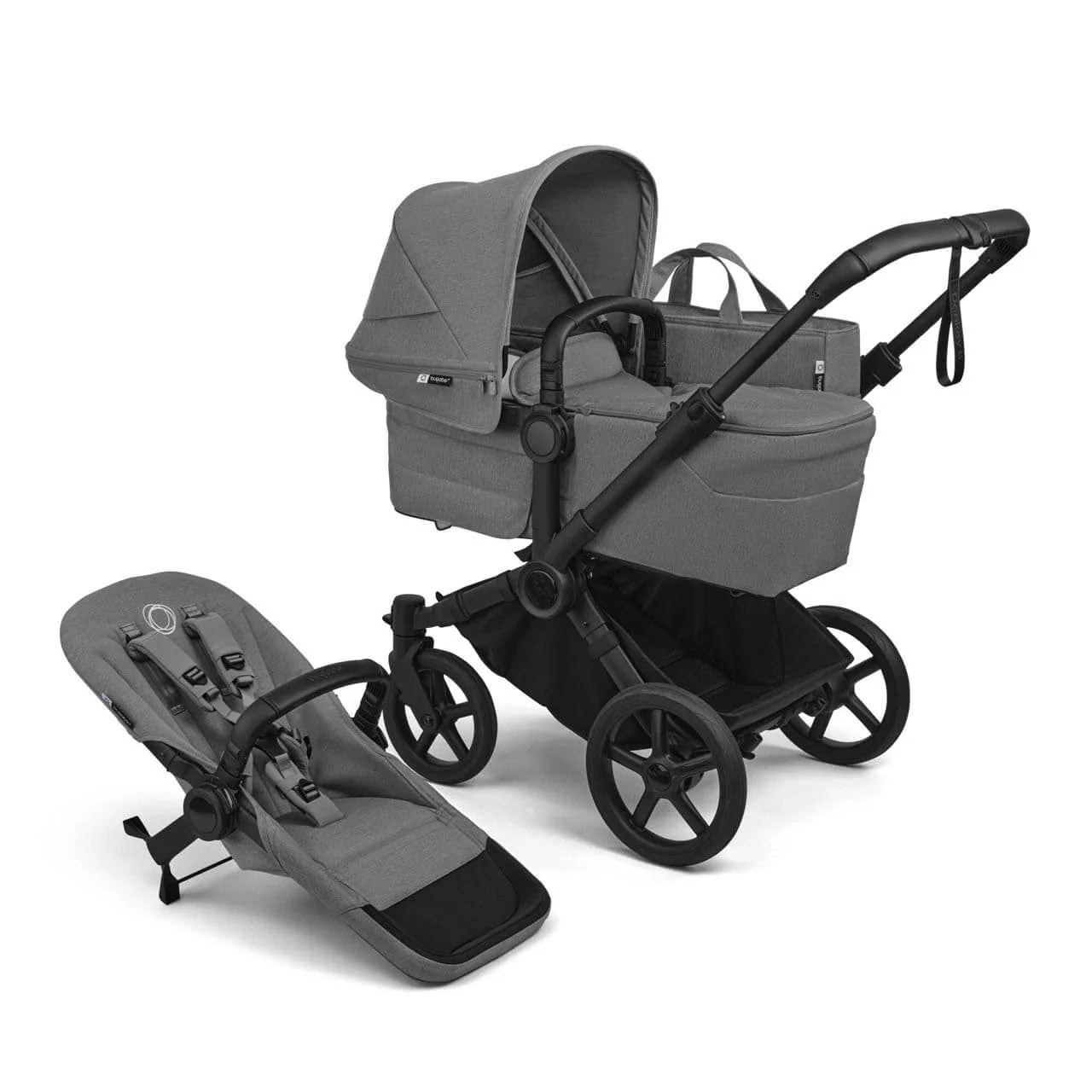 Bugaboo Donkey 6 Double Essential Stroller Bundle - Moon Grey