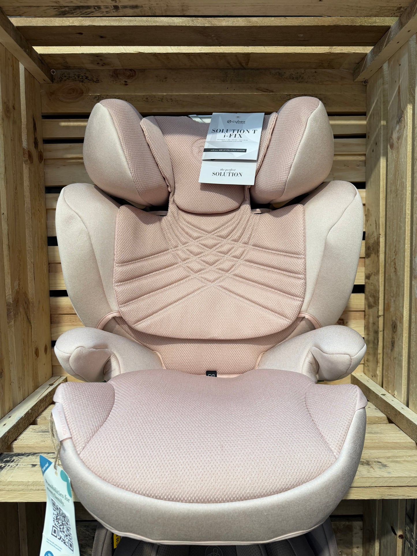 EX DISPLAY Cybex Solution T High Back Booster - PLUS - Peach Pink