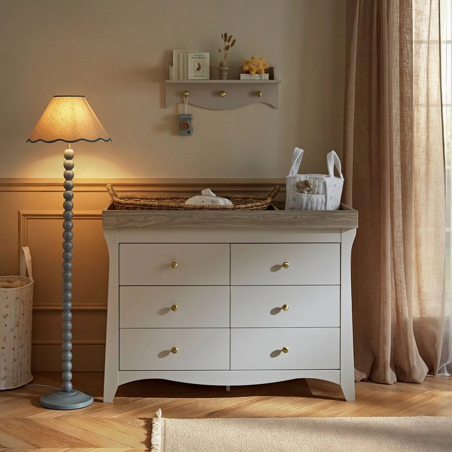 CuddleCo Clara Luxe 2 Piece Furniture Set - Cashmere & Ash
