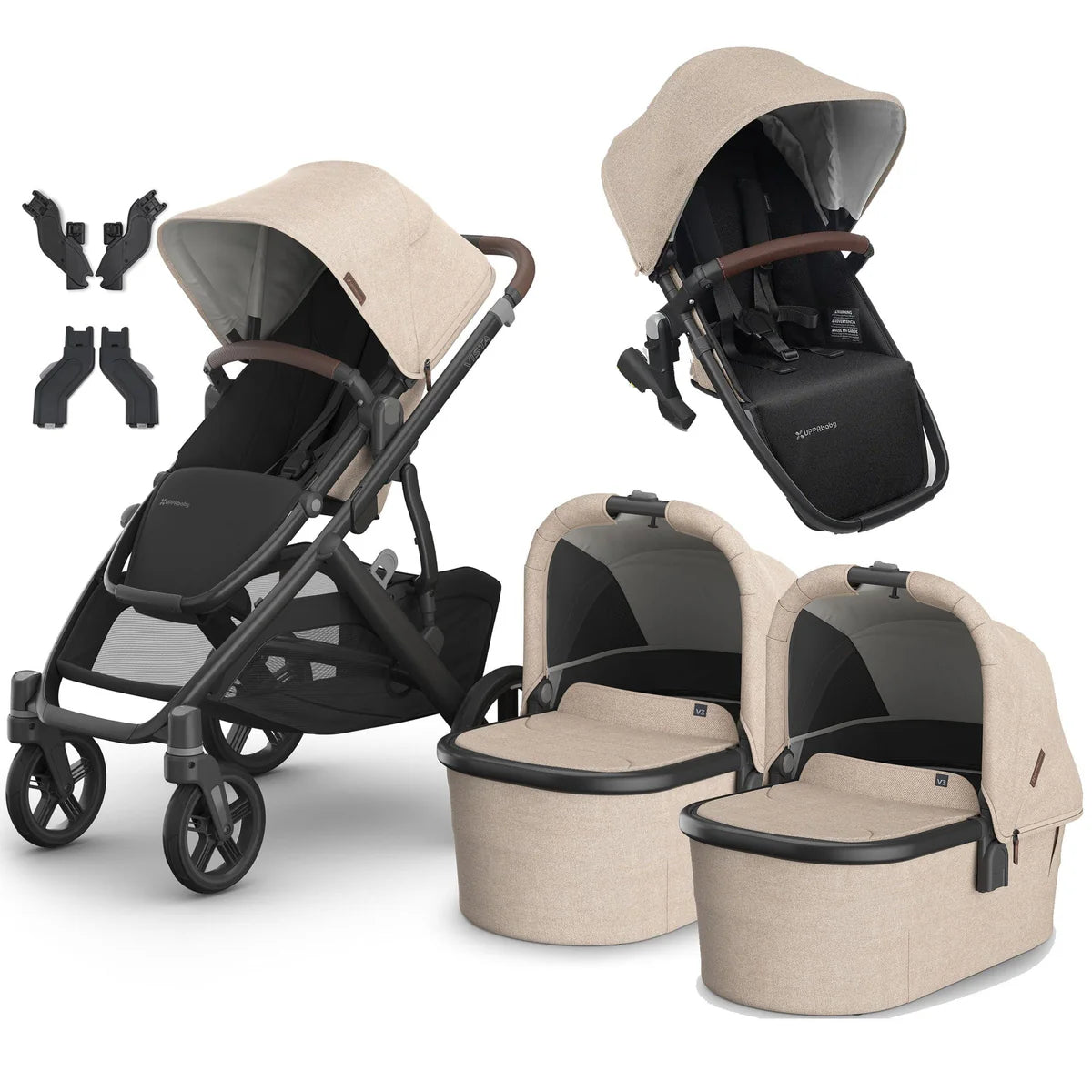 uppababy twin buggy UPPAbaby Vista V3 Double Stroller + Bassinet
