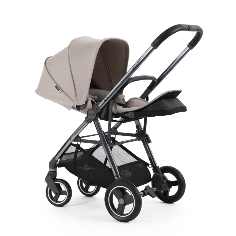 Oyster Gravity+ 4 Piece Travel System Inc Capsule 360 Car Seat - Stone