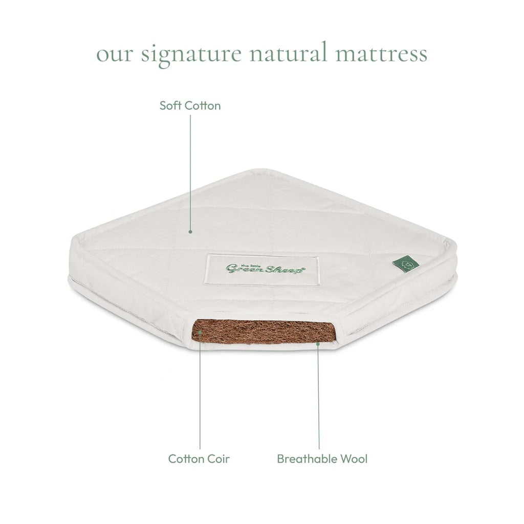 The Little Green Sheep Natural Crib Mattress SnuzPod5, SnuzPod Studio & SnuzPod3