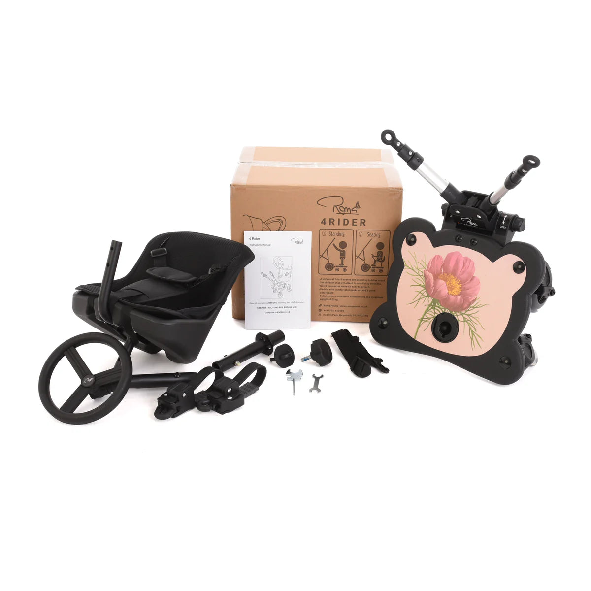 Roma 4Rider Buggy Board + Seat - RHS Flora