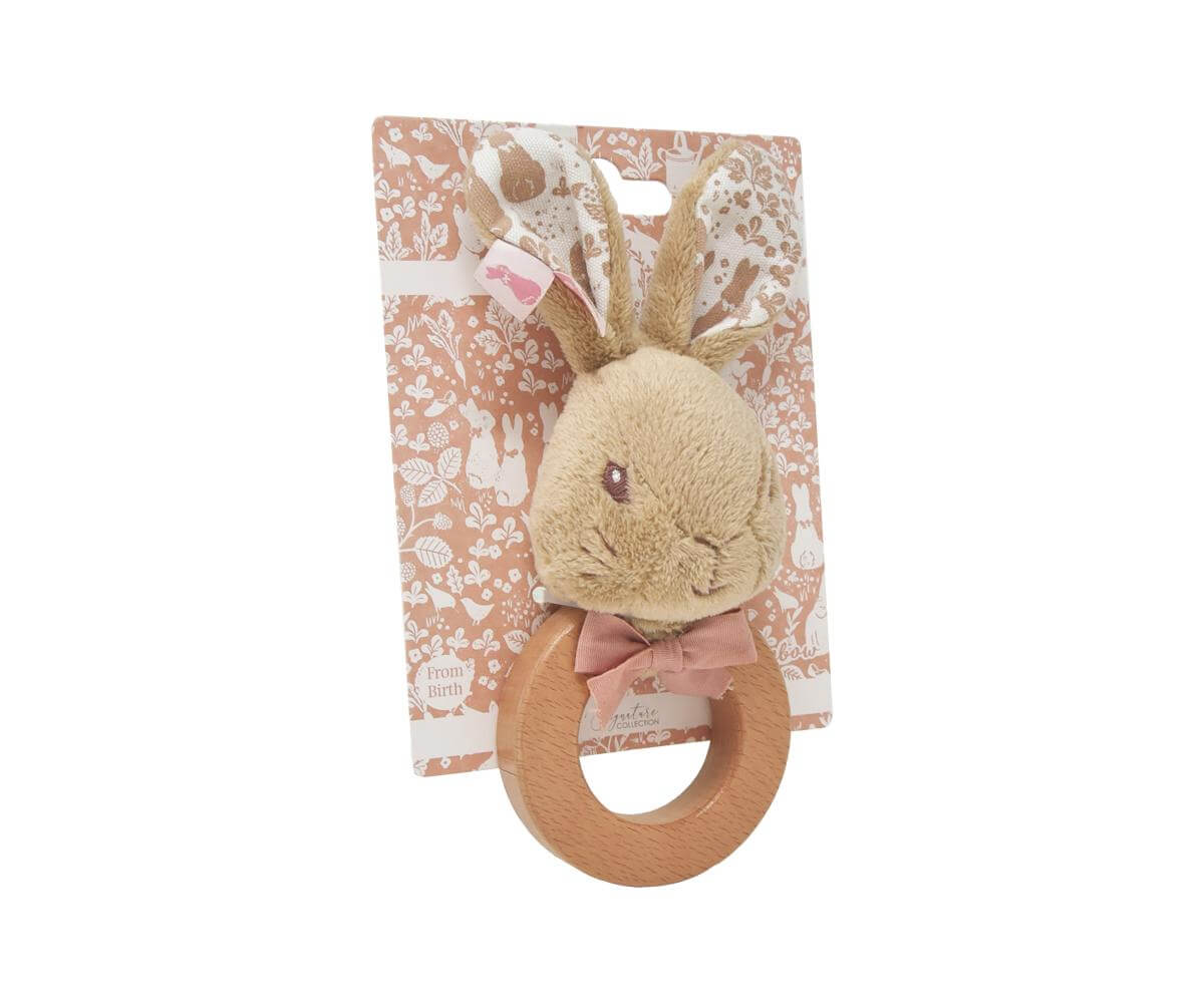 Peter Rabbit Signature Collection - Flopsy Wooden Ring Rattle
