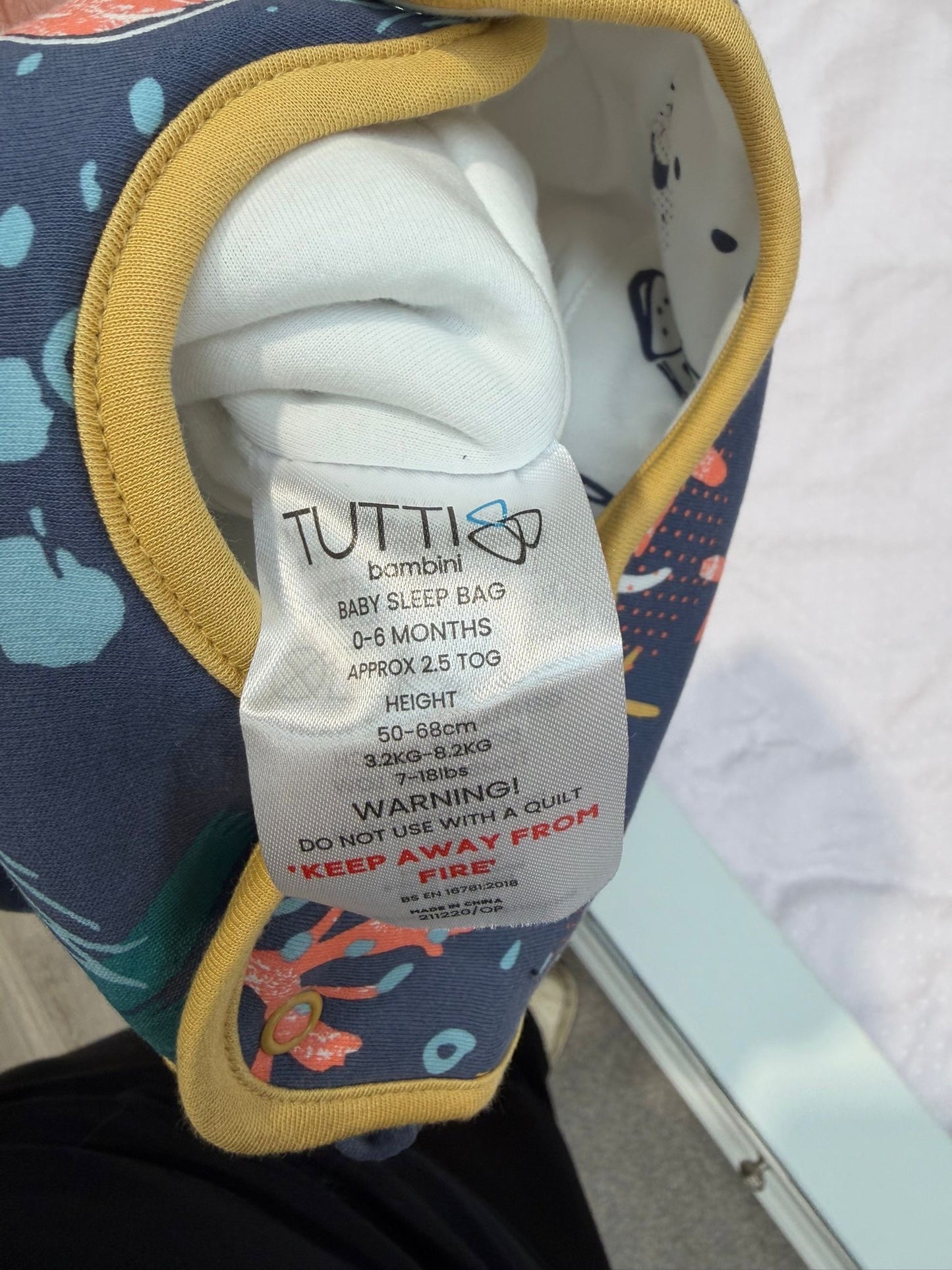 EX DISPLAY Tutti Bambini Sleep Bag 0-6 Months - Our Planet