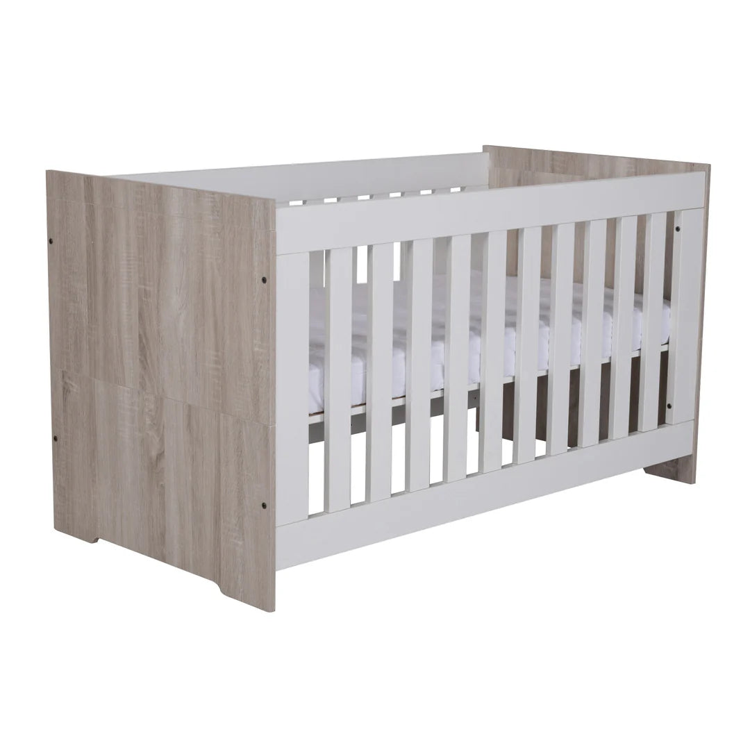 BabyStyle Verona 2 Piece Nursery Set - White/Ash COLLECTION ONLY