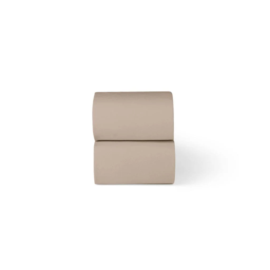 The Little Green Sheep Organic Moses Basket Fitted Sheets - Truffle