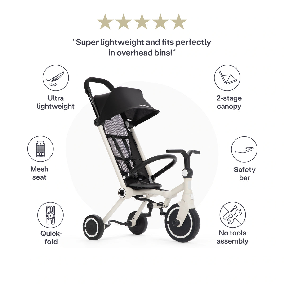smarTrike Wonder Stroller Trike - Moonlight