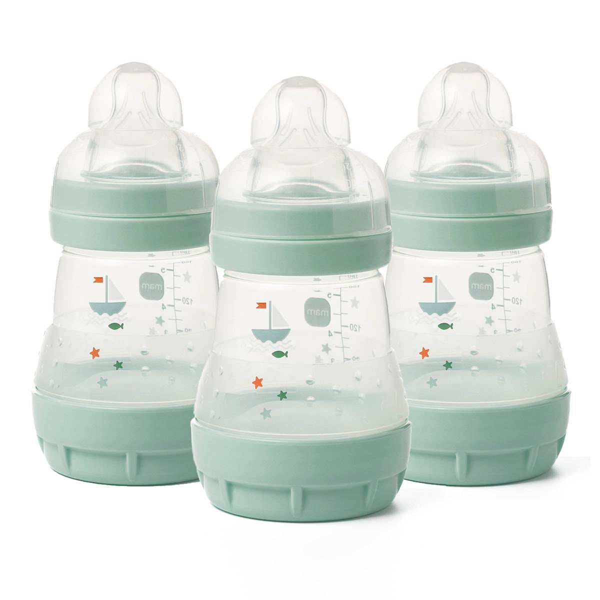 MAM Easy Start Colours Of Nature 160Ml 3 Pack Bottles - Sage
