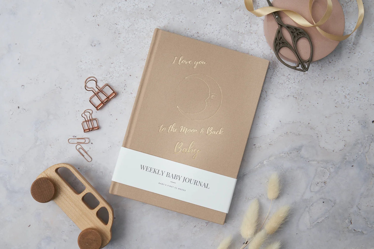 Love You to the Moon and Back Baby Book - Sand