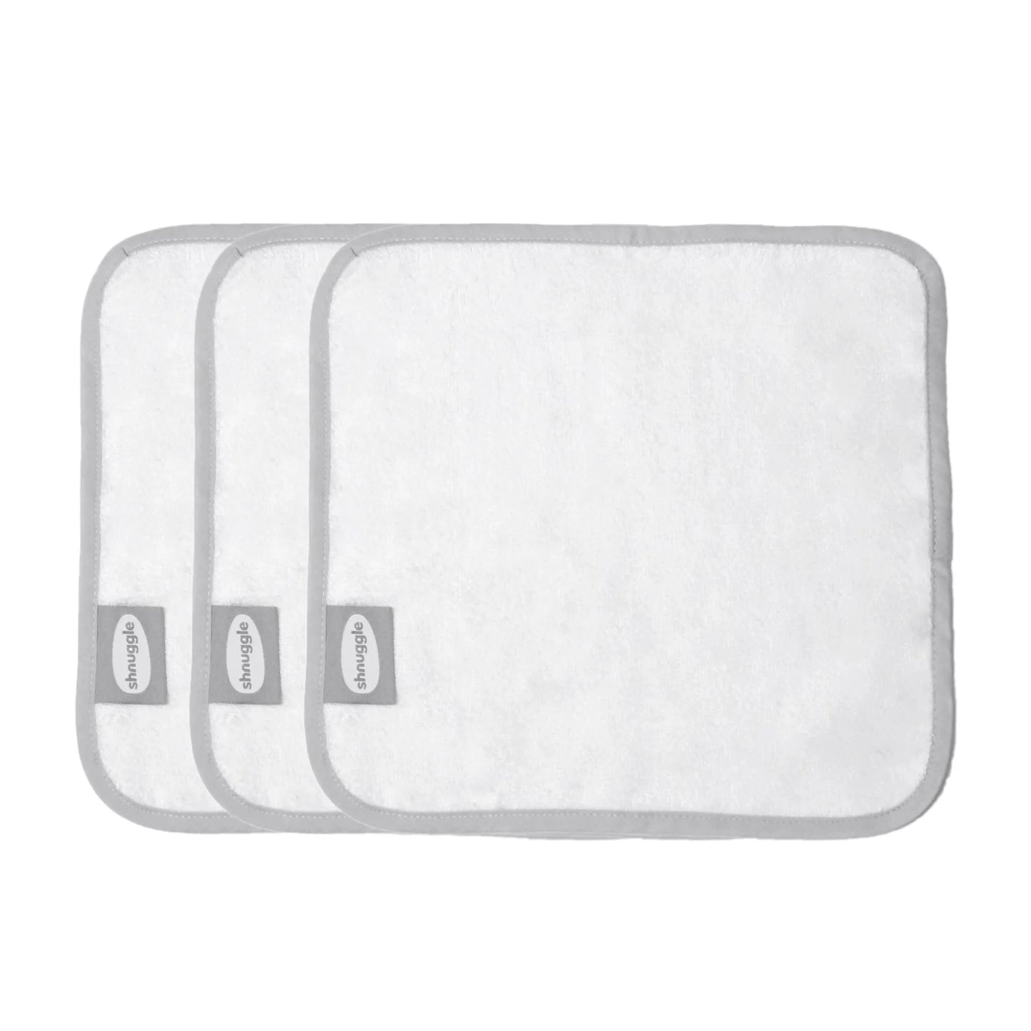 Shnuggle Bamboo Wash Cloths Pack Of 3 - White