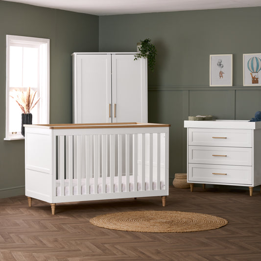 Obaby Orla 3 Piece Room Set - White with Oak