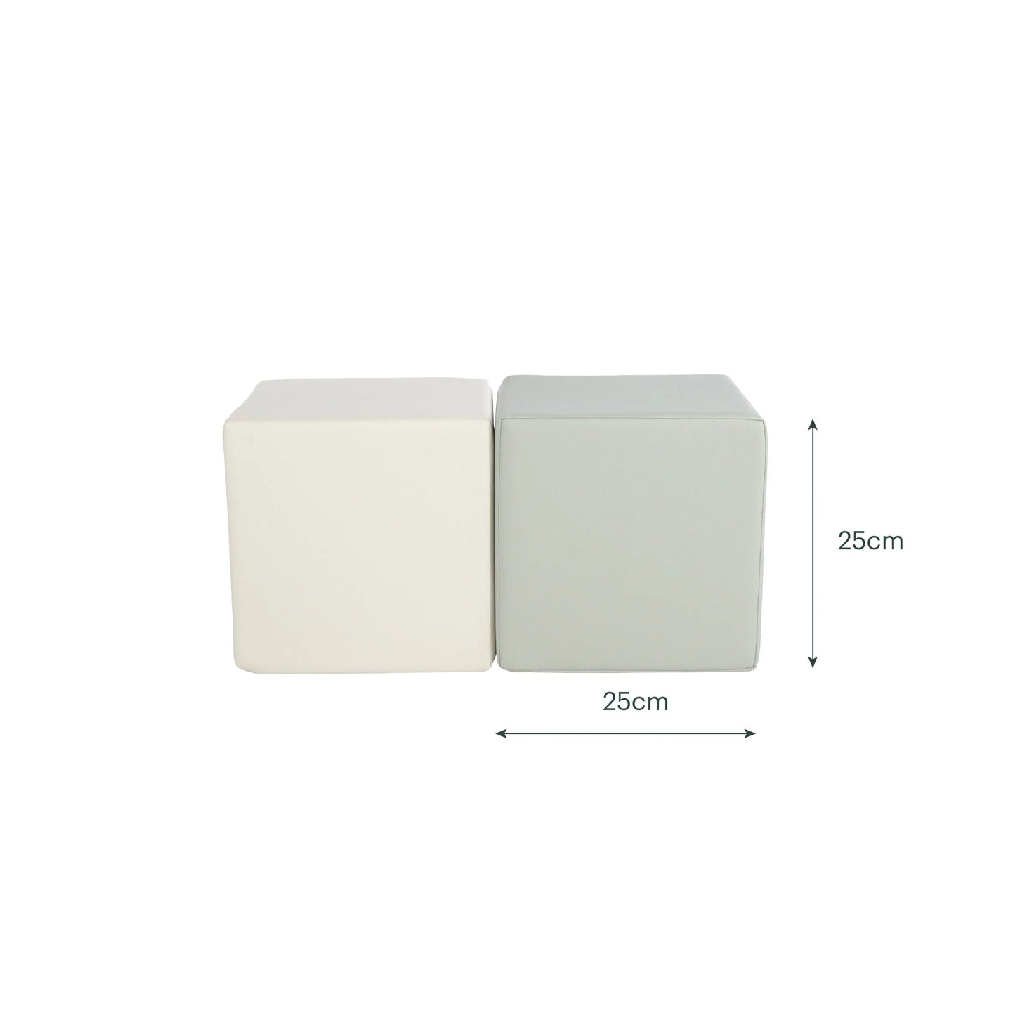 CuddleCo Soft Play Cubes 2 Piece - Sea Salt & Pebble