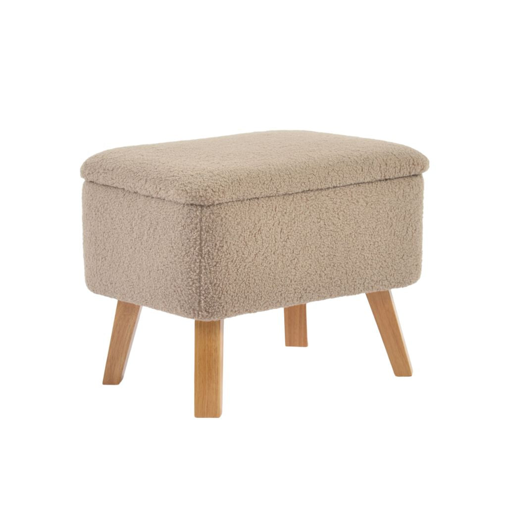 Bebe & Beyond Soother Nursing Chair + Stool – Boucle Collection Biscuit