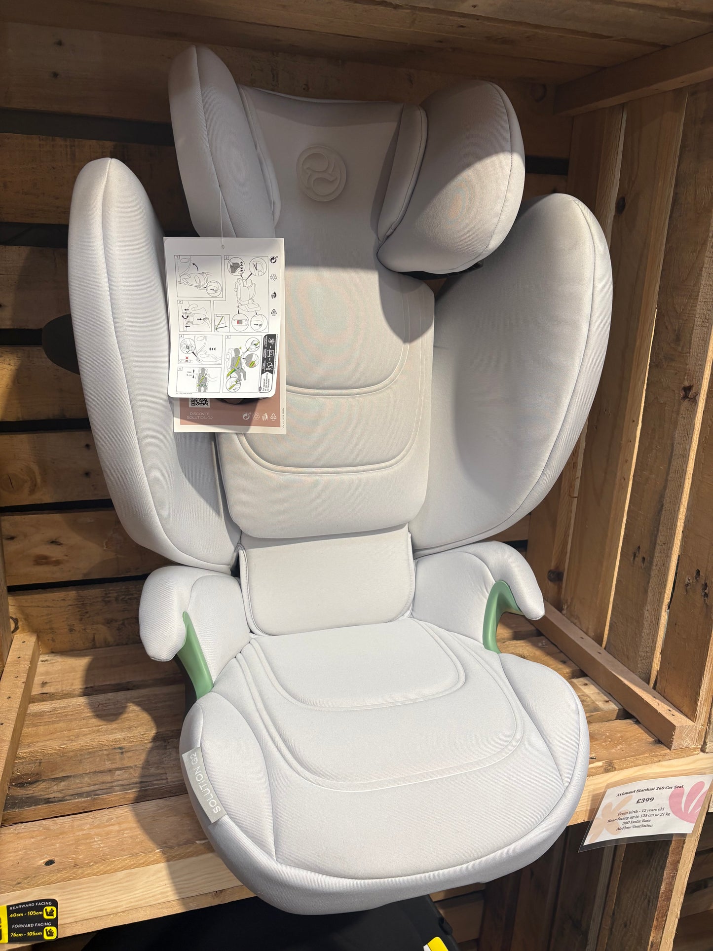 EX DISPLAY Cybex Solution G2 Foldable Car Seat - Fog Grey
