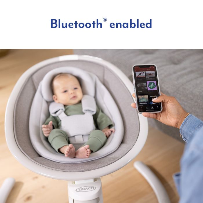 Graco Sway ‘n Grow 3in1 Silent Bluetooth Swing - Midnight