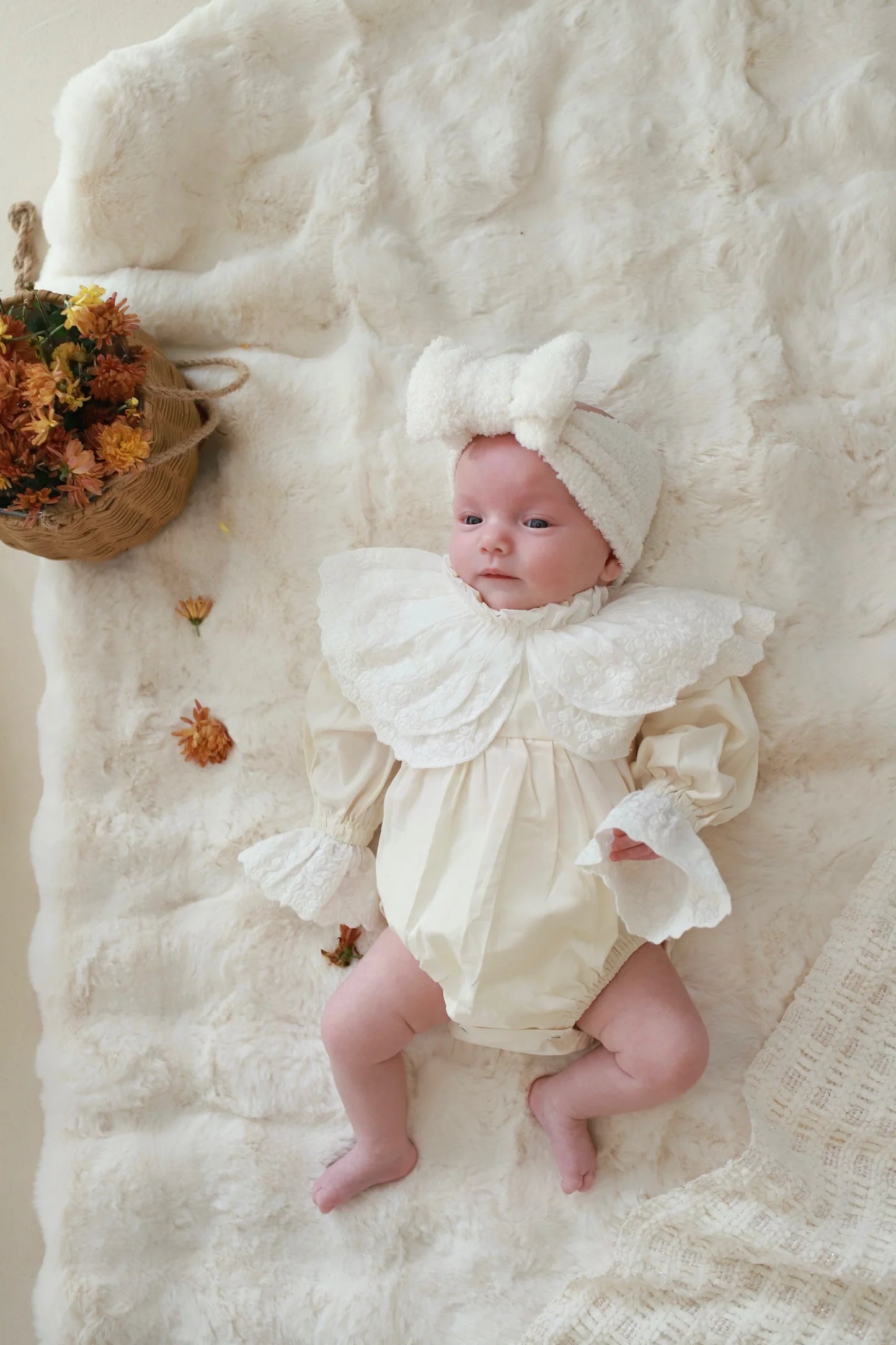 Nunubebe Jane Premium Lace Collar Romper
