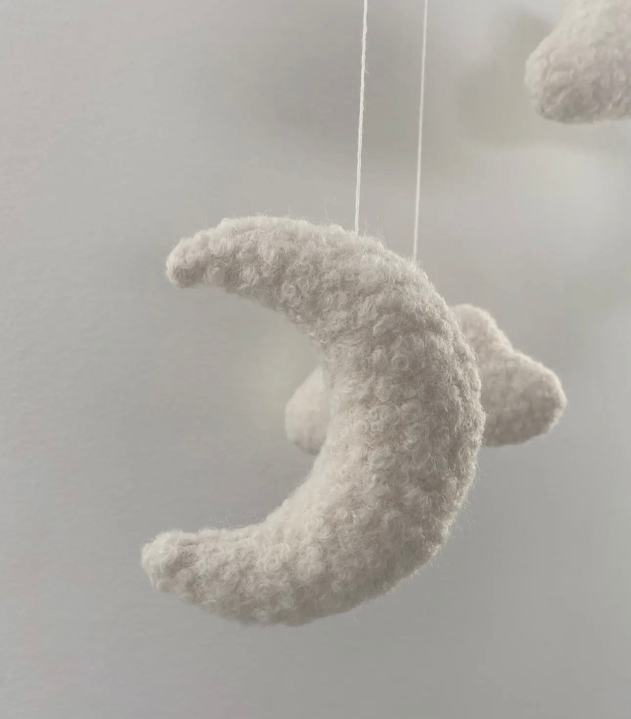 Edie & Joe Boucle cloud & moon mobile