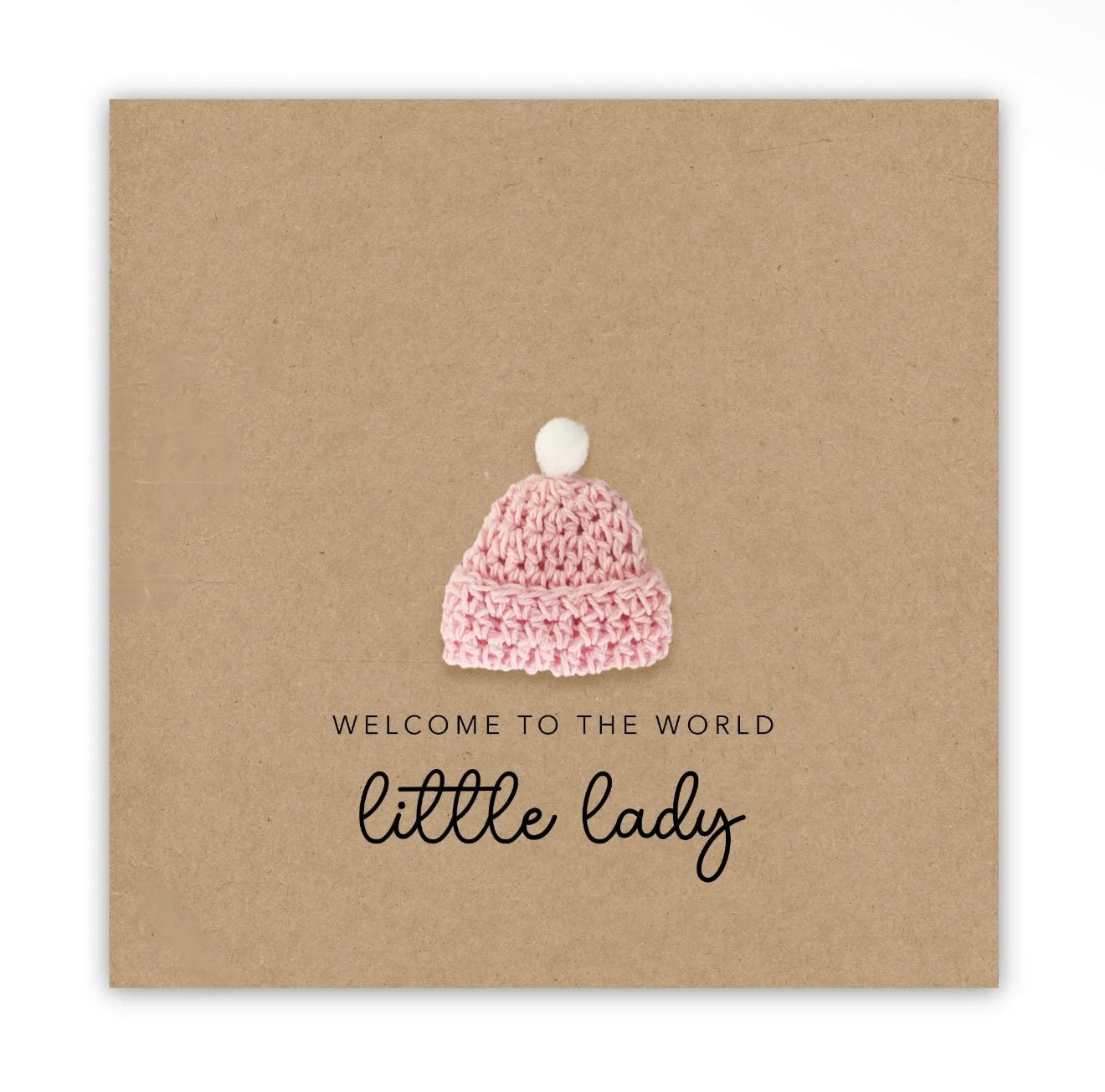Welcome to the World Little Lady Crochet Card