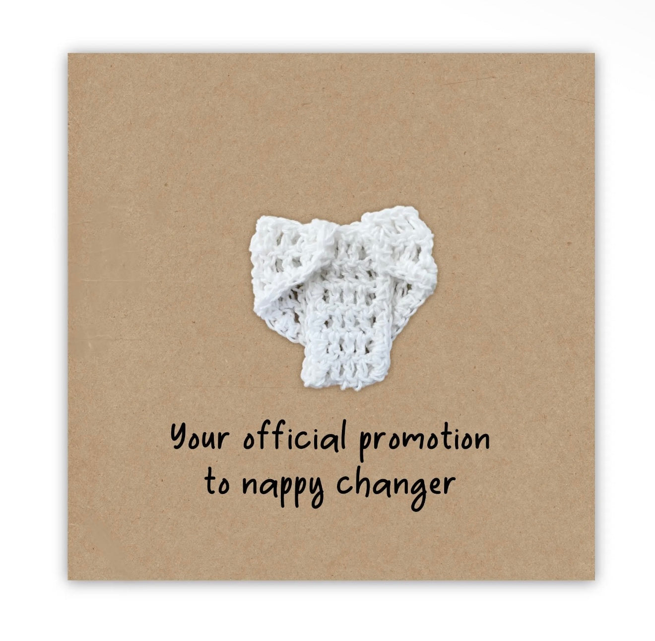 Happy Nappy Changer Crochet Card