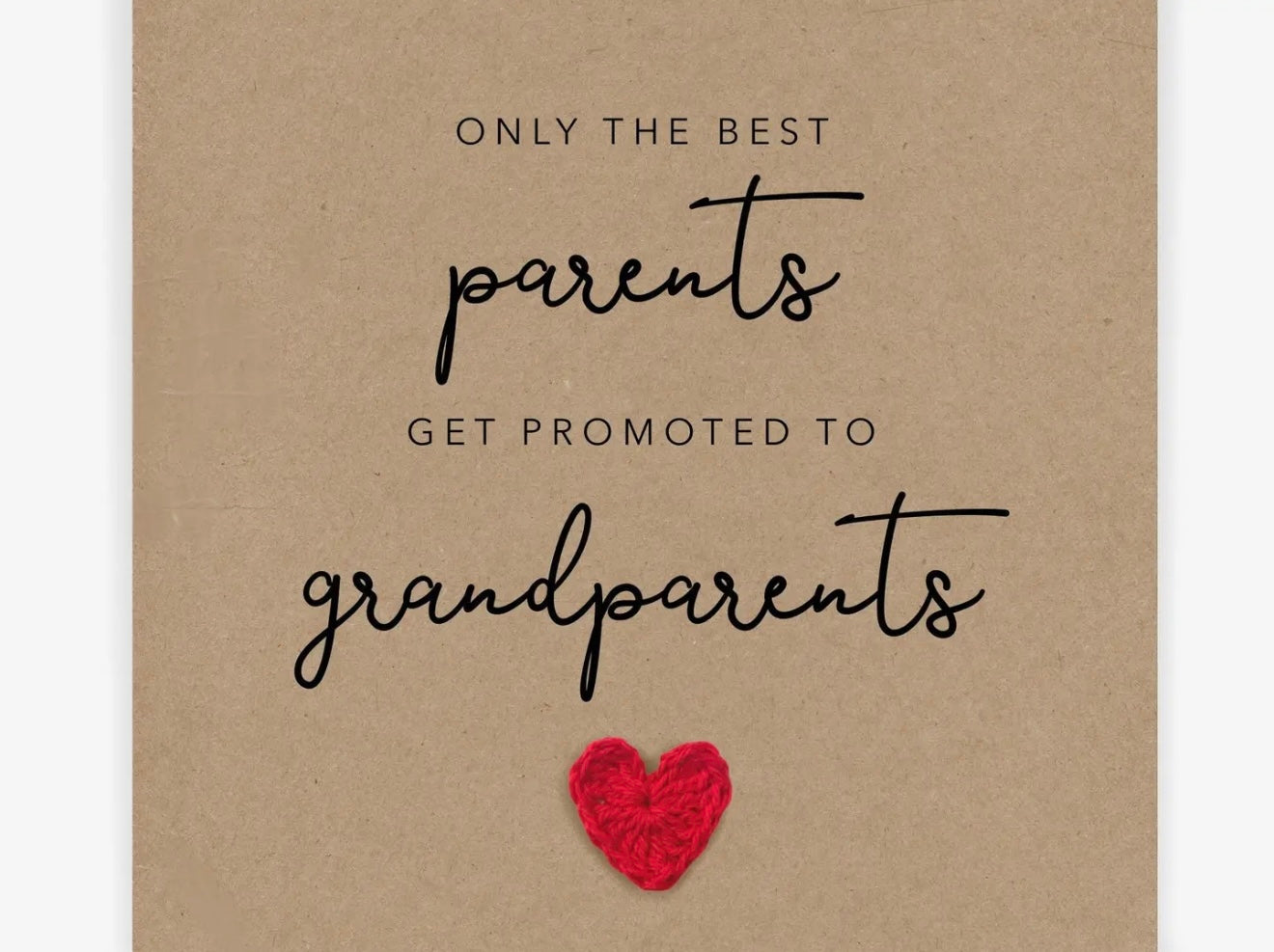Parents to Grandparents Crochet Pregnancy Announcement Card