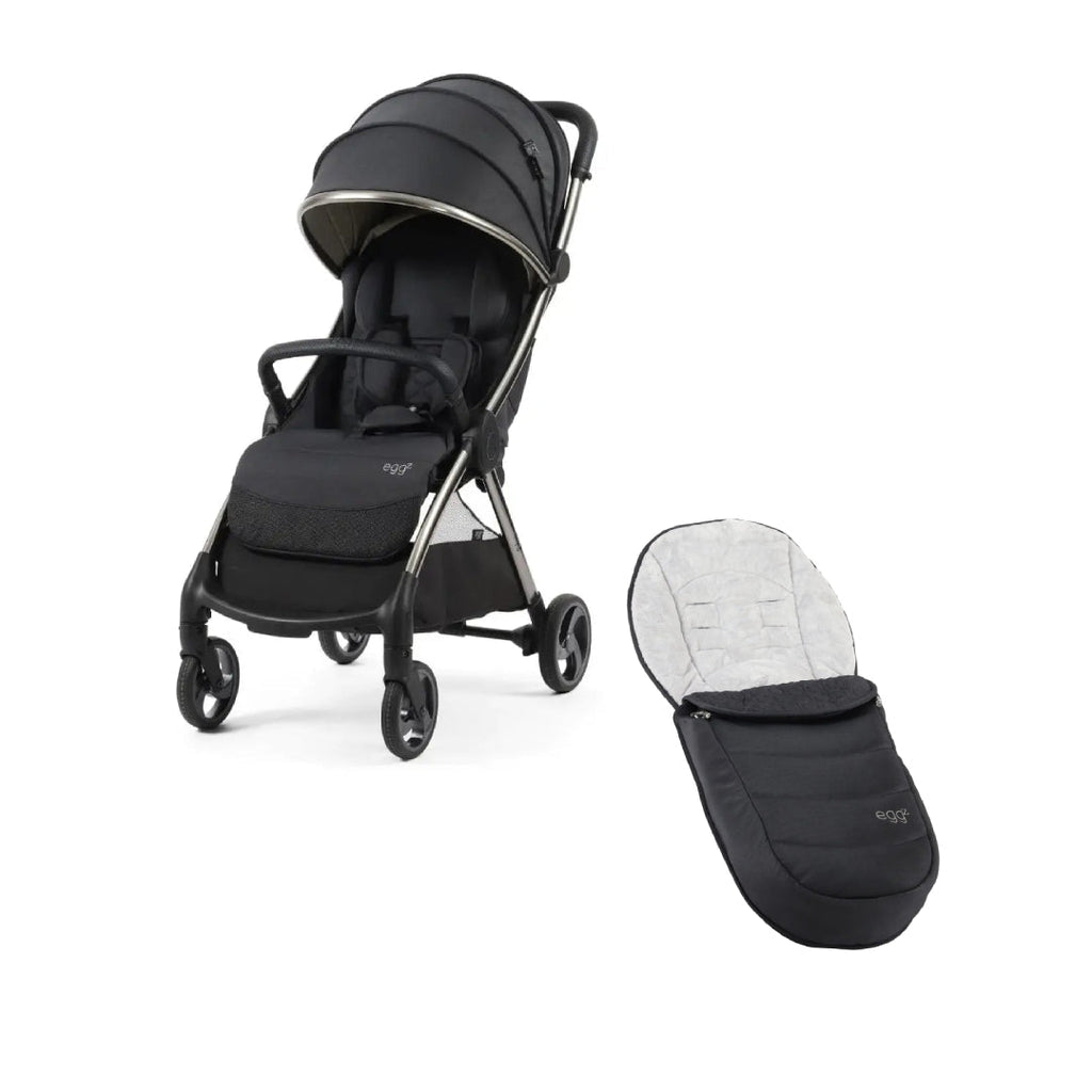 eggZ Compact Fold Stroller Footmuff Carbonite – Bambinosandbeyond