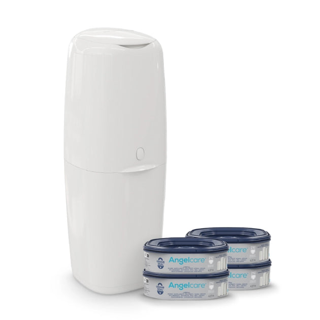 Angelcare® Classic XL Nappy Disposal System with Octagonal Refill Wh