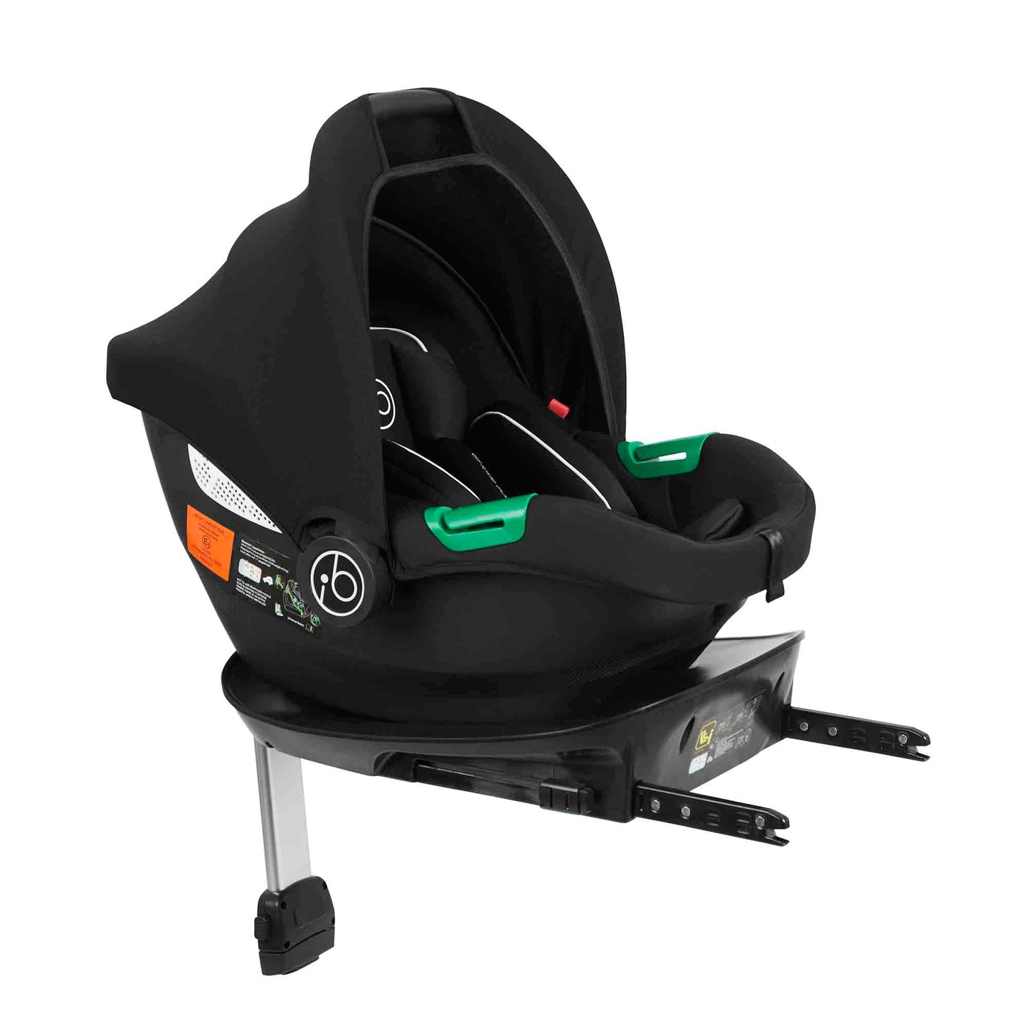 Ickle Bubba Stomp Luxe 14 Piece Travel System & Home Bundle Inc Cirrus Car Seat + Isofix Base - Charcoal/Black/Tan