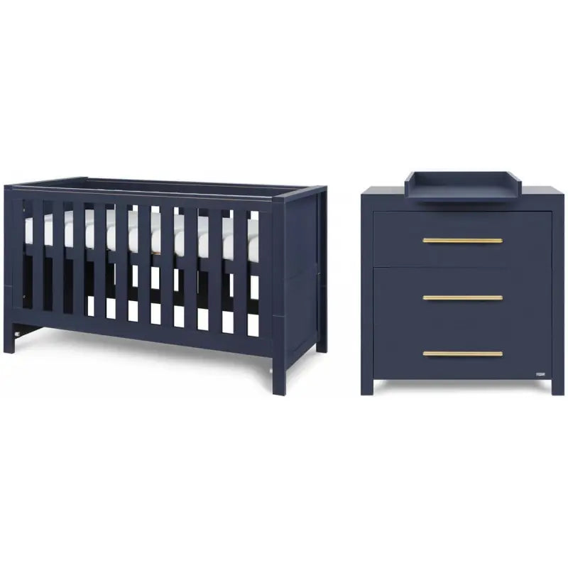 Tutti Bambini Tivoli 2 Piece Nursery Set Navy Blue Bambinosandbeyond
