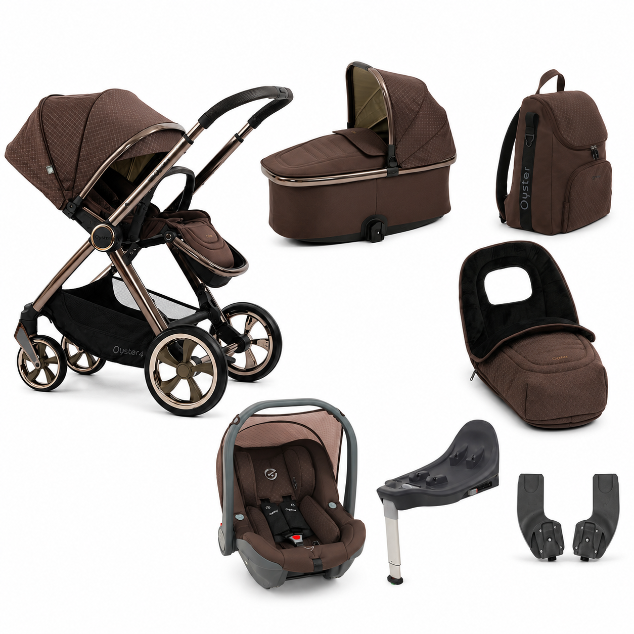 Oyster4 Luxury Capsule Travel System Bundle AINR Exclusive - Brown Raven