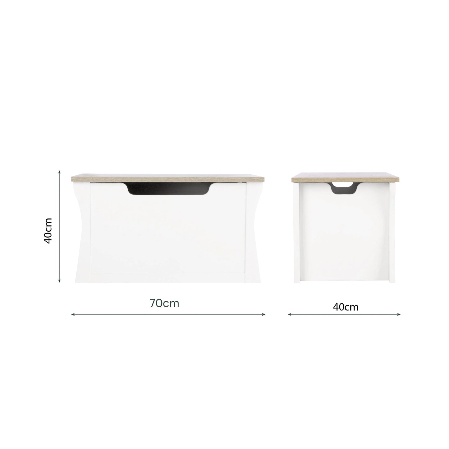 CuddleCo Clara Storage Box - White & Ash
