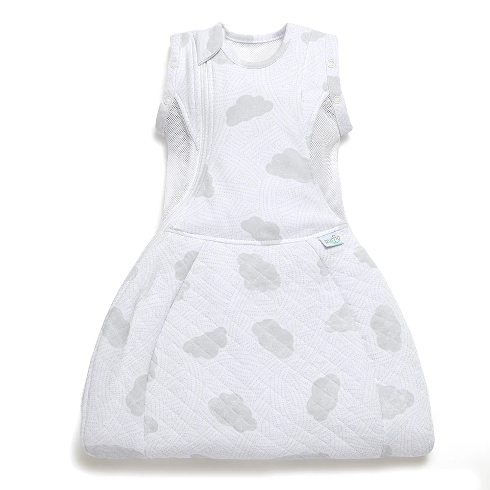 Purflo Swaddle To Sleep Bag 2.5 Tog 0-4m - Cotton Clouds