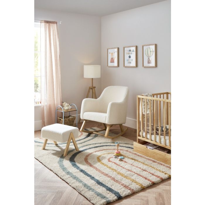 Ickle Bubba Roxby Nursing Chair + Stool - Cloud