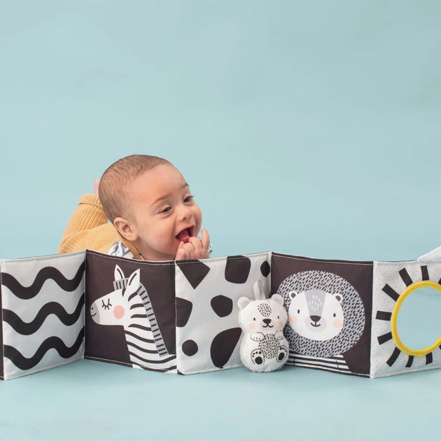 Taf Toys Savannah Black and White Baby Pram Book Bambinosandbeyond