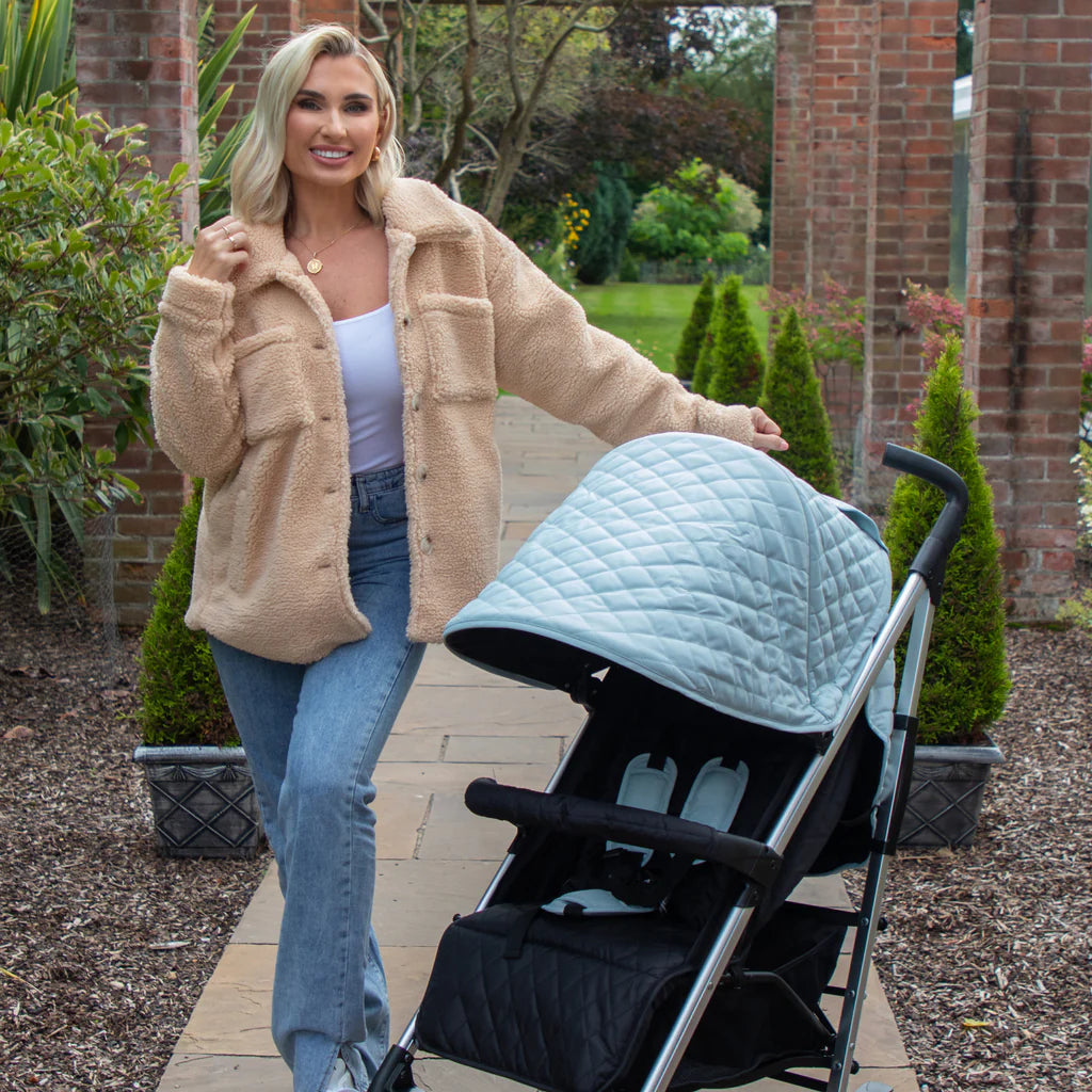 My Babiie MB51 Plus Stroller - Quilted Aqua