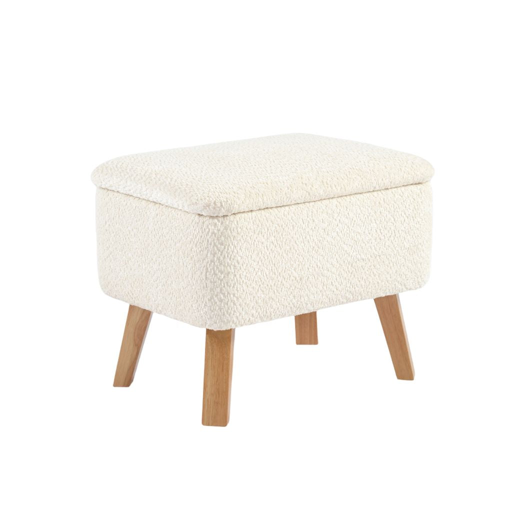 Bebe & Beyond Soother Nursing Chair + Stool – Boucle Collection Off White