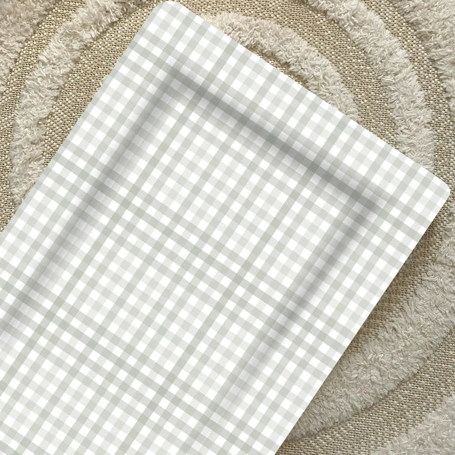 Bobbin & Bumble Standard Changing Mat - Sage Green Gingham