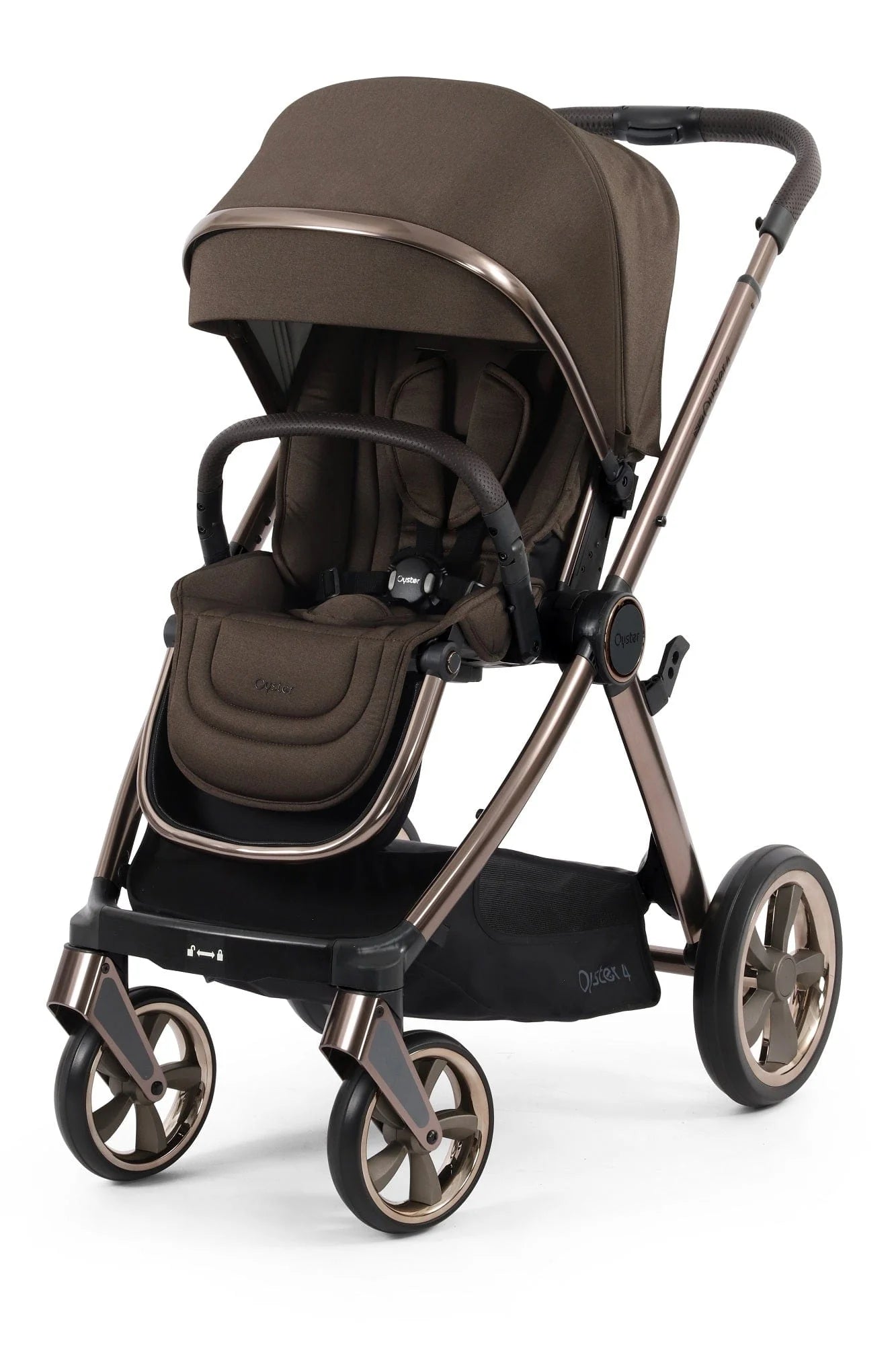 Oyster 4 Travel System Inc Cybex Cloud T Car Seat Bundle - Chocolate Velvet