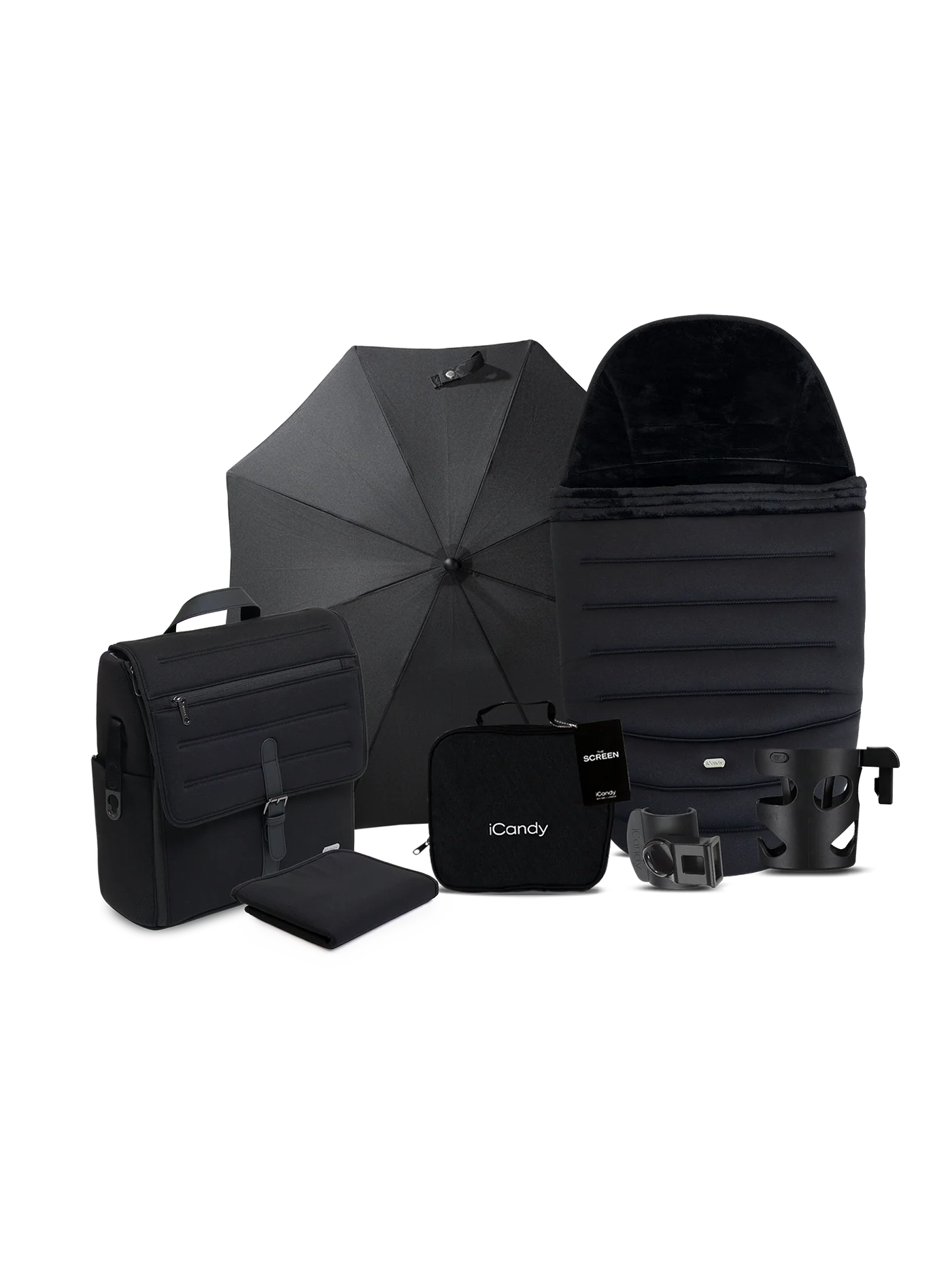 iCandy Peach 8 Complete Pushchair, Carrycot + Accessories Bundle - Black