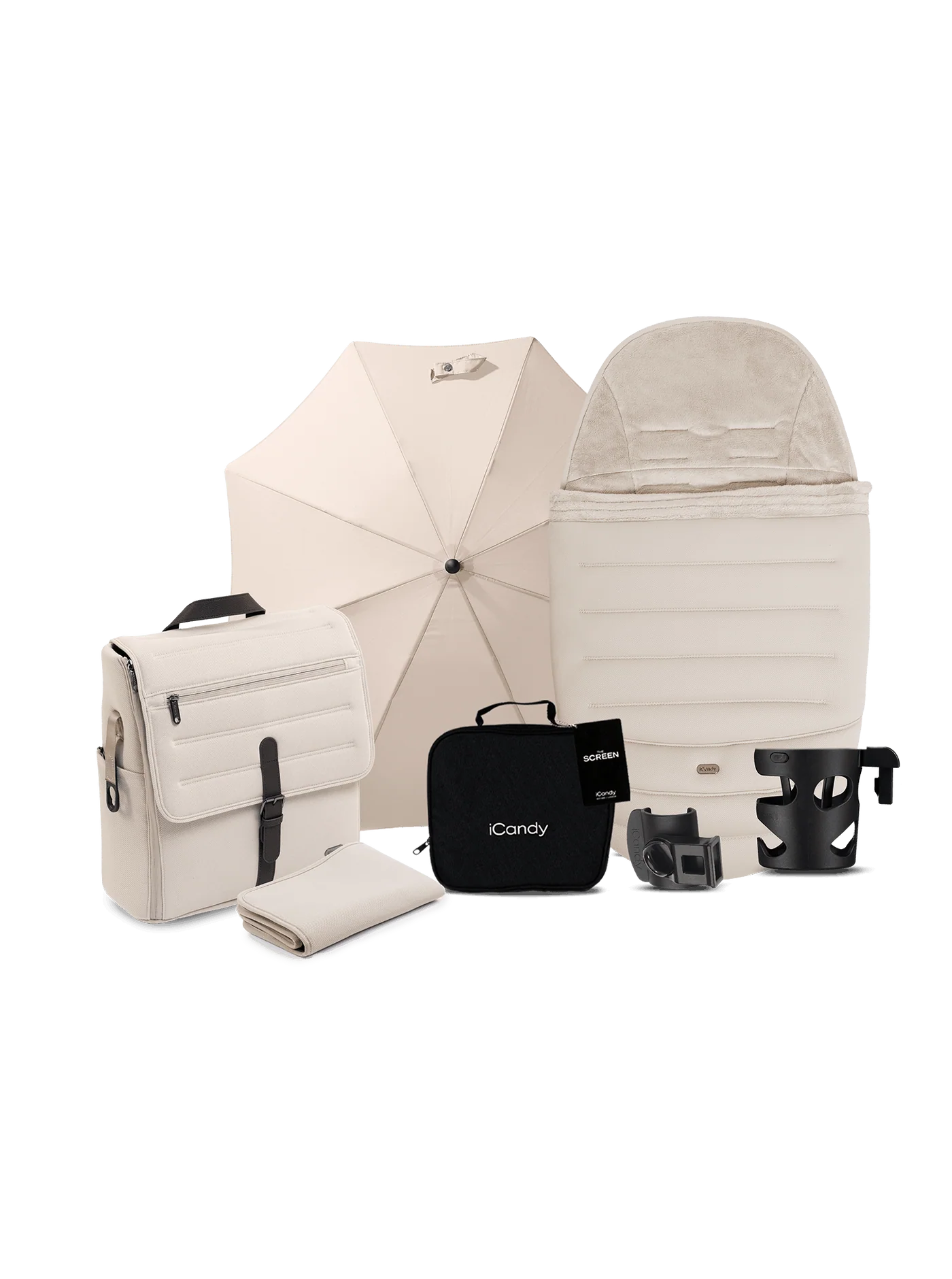 iCandy Peach 8 Editions Collection Complete Pushchair, Carrycot + Accessories Bundle - Biscotti