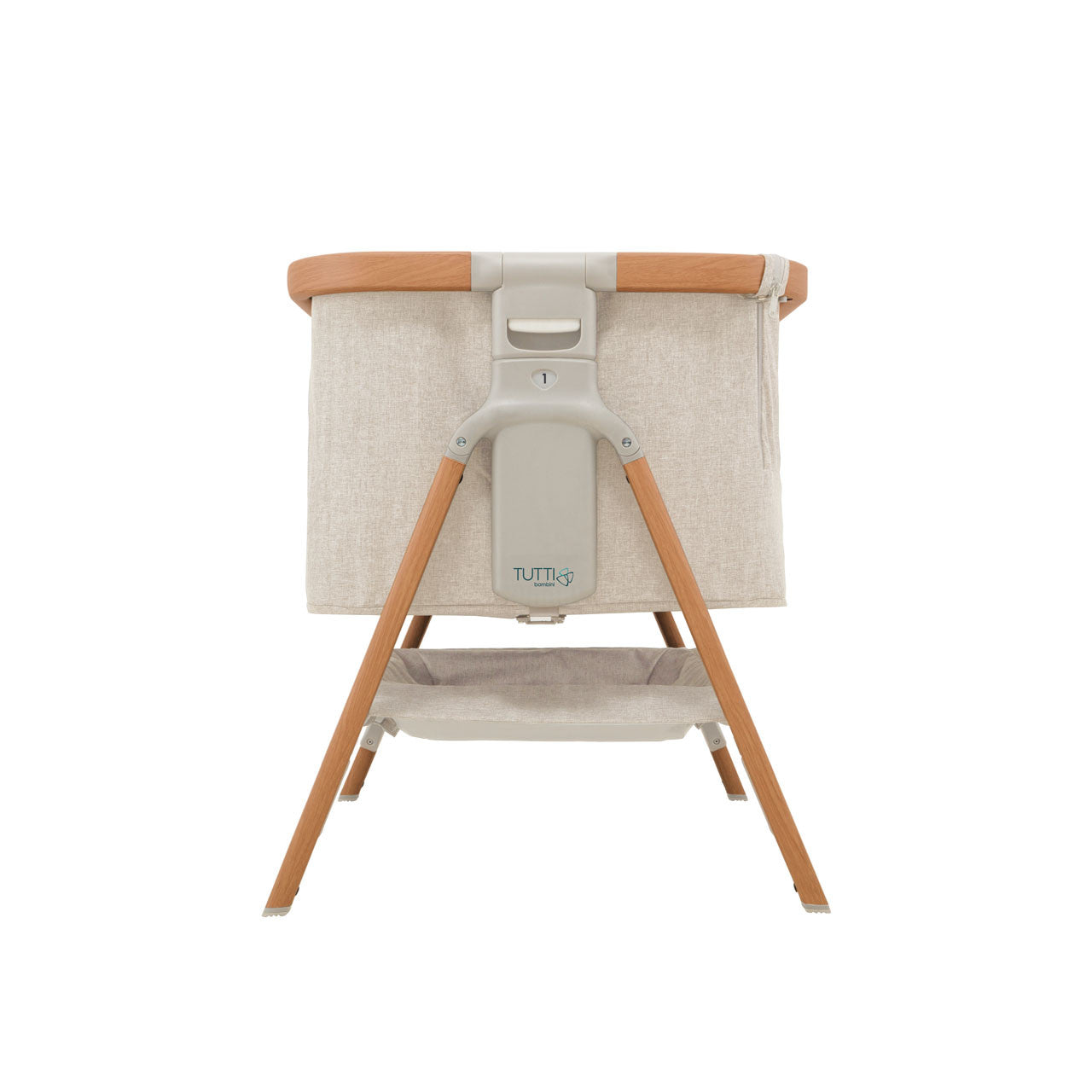 Tutti Bambini CoZee Bedside Crib - Scandinavian Walnut/Ecru