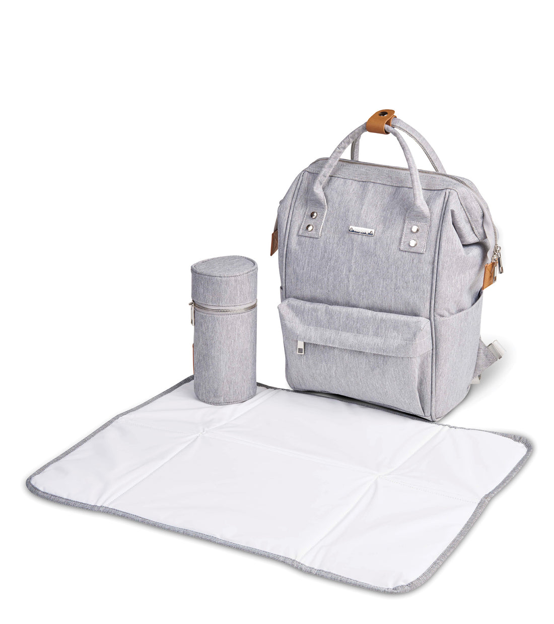 Bababing Backpack Changing Bag - Grey Marl