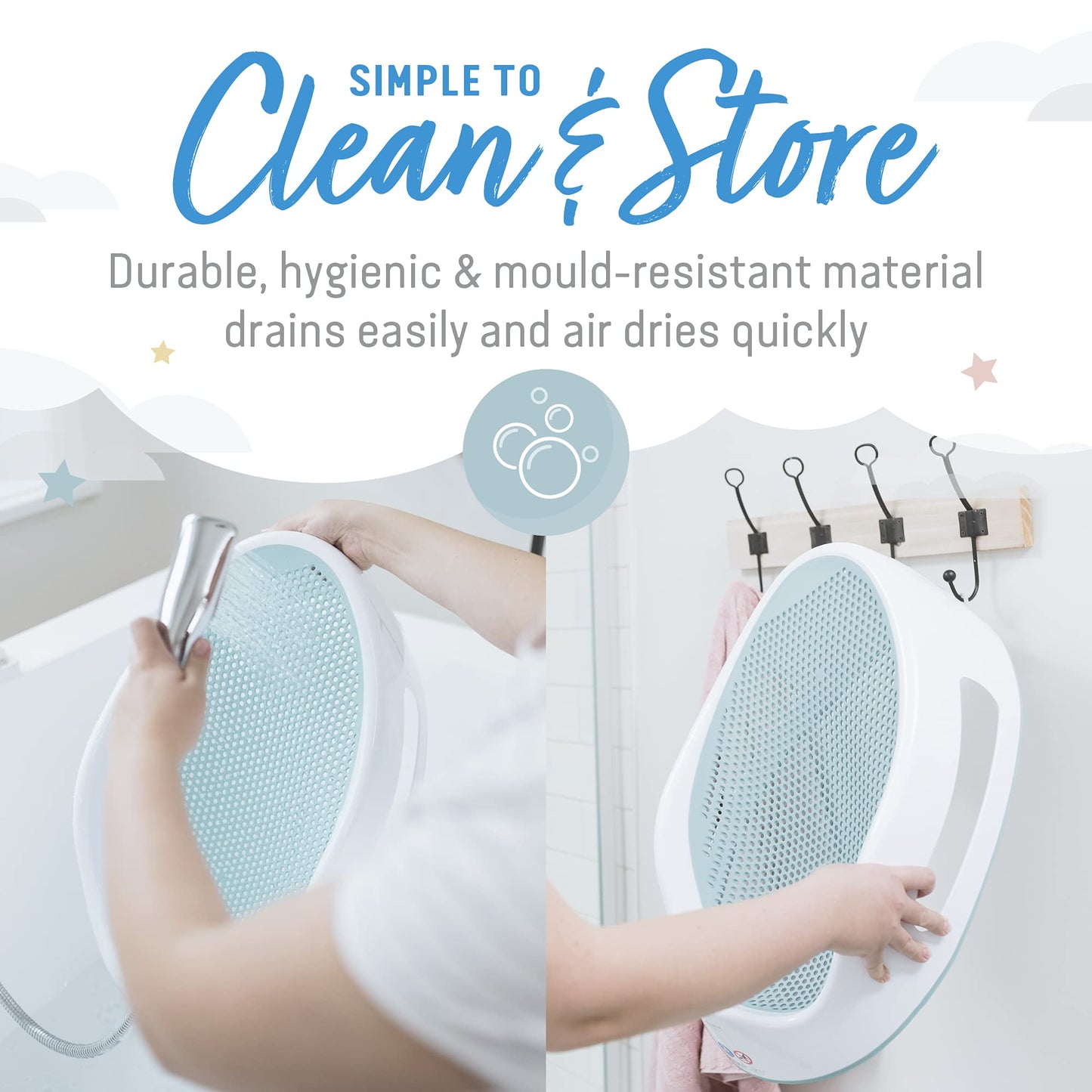 Angelcare Soft Touch Baby Bath Support - Aqua