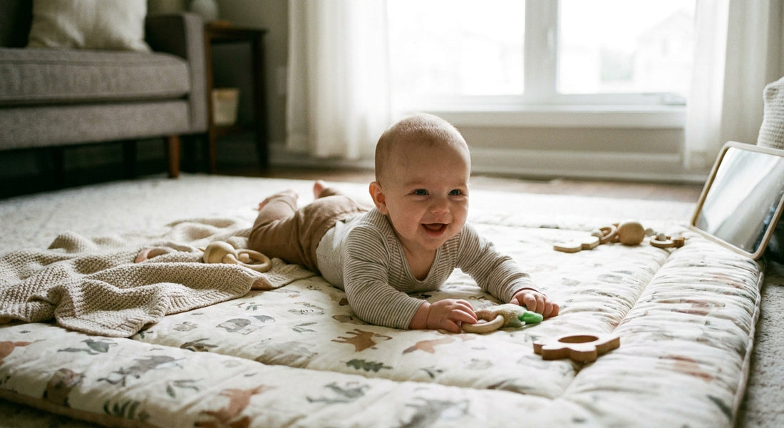 Play mats for tummy time development
