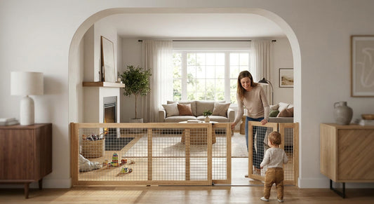 Baby gates for open-plan living rooms